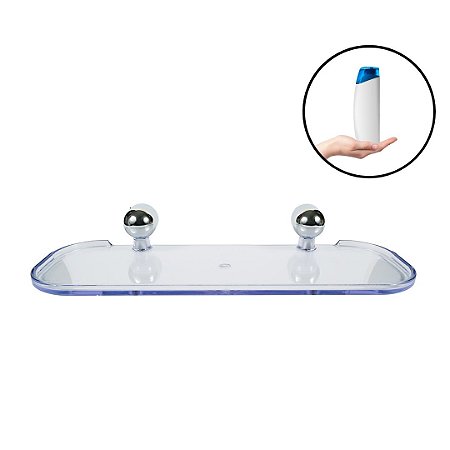 Porta Shampoo Parede Cristal Prateleira Banheiro Estrela