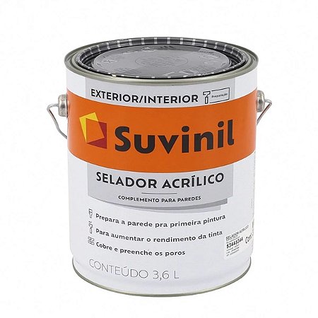 Selador Acrílico Para Paredes 3,6l Suvinil Fundo Premium