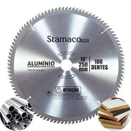 Serra Circular 250mm Corte Disco 10 Polegadas 100 Dentes Aço