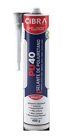 Silicone Selante Cola Pu Poliuretano Cibra Branco 400g