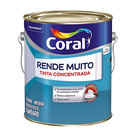 Tinta Branca Coral Acrílica Fosca Rende Muito 3,6l Original