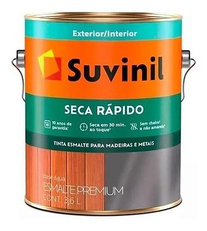 Tinta Esmalte Base De Água Branco Acetinado Suvinil 3,6 Lt