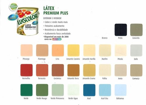 Tinta Latex Lukscolor 900ml 1/4 Cores Preparadas Self Color