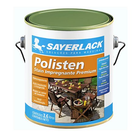 Verniz Polisten Stain Clear Incolor Acetinado Sayerlack 3,6l