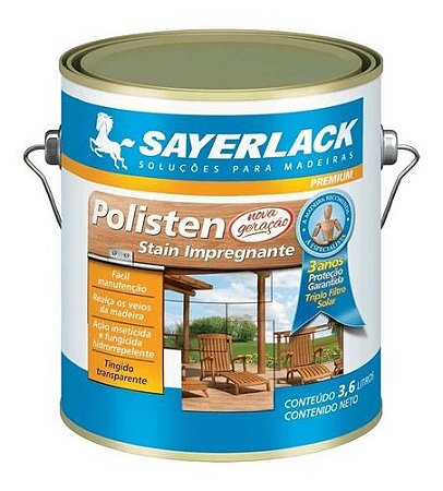 Verniz Stain Polisten Mogno Inglês Sayerlack 3,6 Litros