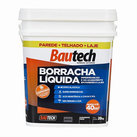 Borracha Líquida Impermeabilizante Branco 20kg Bautech