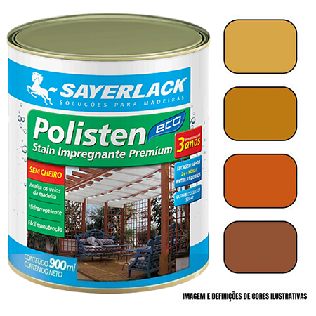 Verniz Polisten Base Água Acqua Eco Sayerlack 900ml Cores