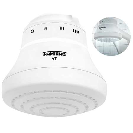Chuveiro Elétrico Faminho 4T Branco C/Cano Ducha 220v 6800w Fame
