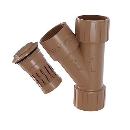 Filtro Y Soldável Tubulação PVC 25mm 3/4 Marrom Estrela