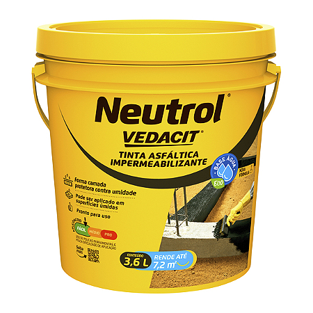 Neutrol Base Água 3,6lts Acqua Vedacit Impermeabilizante