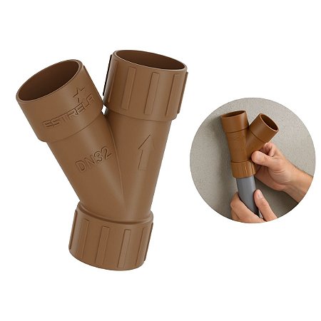 Junção Soldável Pvc 32mm 1 Pol Tubo Bolsa Marrom Estrela