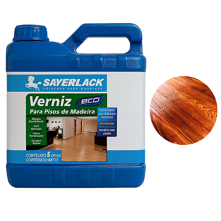 Verniz Para Pisos de Madeira Base Água Semibrilho 5lt Sayerlack