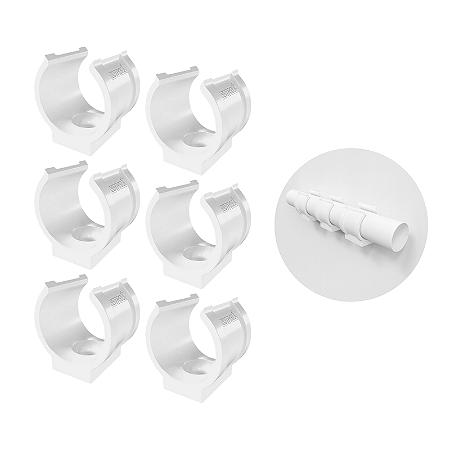 Kit 6un Abraçadeira De Impacto P/Cano Tubo 4' Branca Estrela