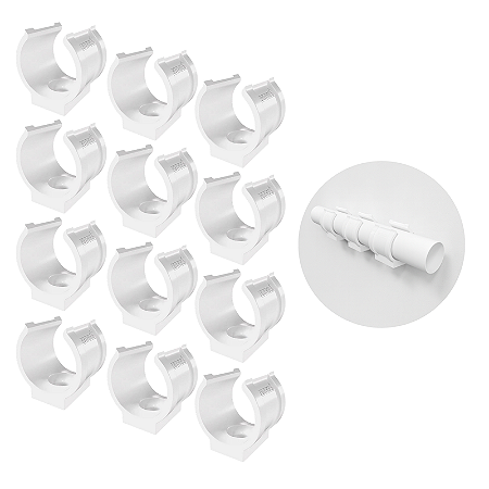 Kit 12un Abraçadeira De Impacto P/Cano Tubo 4' Branca Estrela