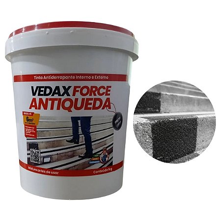 Vedax Force Atiquedas Escada Piso Cerâmica Preto 1kg Vedax