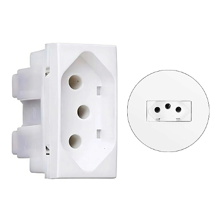 Módulo de Tomada Padrão 2p+T 20A Branco Alumbra Siena 6088