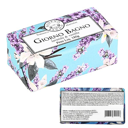 Sabonete Natural Em Barra Mão Corpo Aromas 180g Giorno Bagno