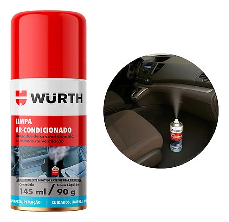 Limpa Higieniza Ar Condicionado Automotivo 145ml Wurth