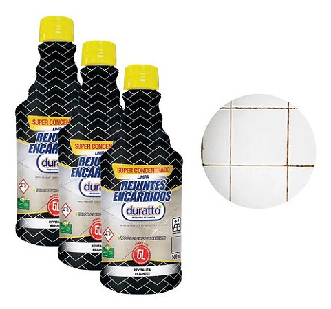 Kit 3und Limpa Rejunte Encardido Concentrado Duratto 500ml