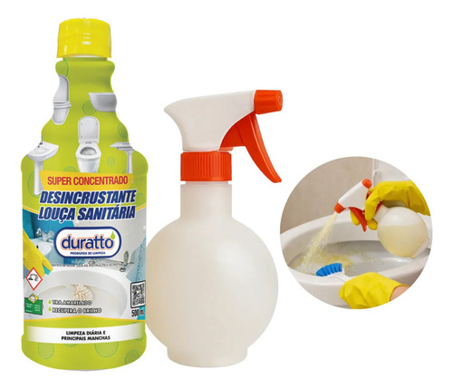 Limpador Desincrustante P/Louça Sanitária Duratto + Borrifador