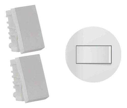 Kit 2un Módulo Interruptor Simples Alumbra Siena Branco 6011