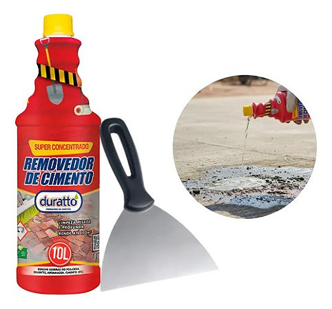 Removedor de Cimento Super Concentrado 1lt Duratto + Espátula Aço