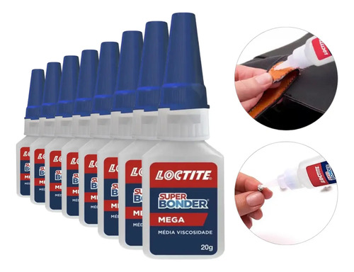 Kit C/8 Colas Super Bonder Ultra 20g Loctite Ultra Forte