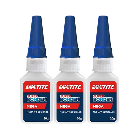 Kit 3und Colas Super Bonder 20g Novo Mega Forte Loctite