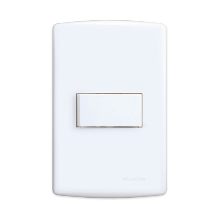 Conjunto Interruptor Simples C/Placa 4X2 Siena 6511 Branco