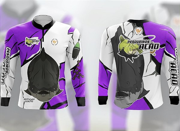 Camiseta Manga Longa 2024 Cor Roxa