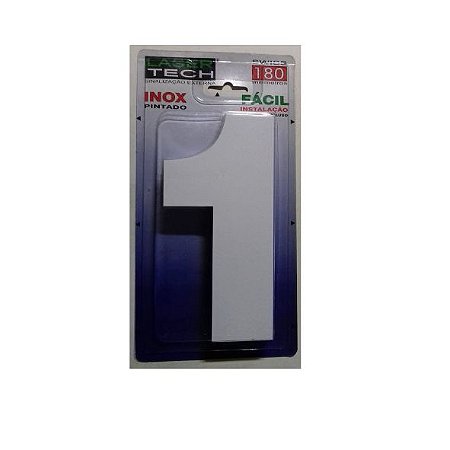 Números De Inox 3D Branco Altura De 18cm Nº1