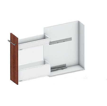 Porta Tempero Blumotion Space Twin Branco – Gaveta 450mm, 20kg