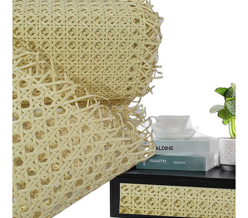 Palha Sextavada Rattan Indiano Natural 60x100cm - Alta Resistência