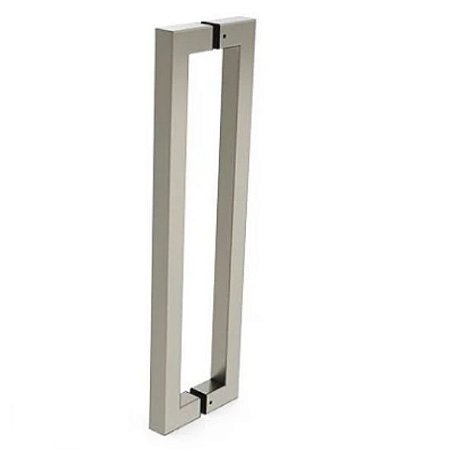 Puxador AMS Duplo 20X20 Quadrado 750MM Inox Escovado