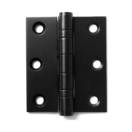 Dobradiça Aço Inox 3 1/2x3 com Rolamentos Inox Preto Premium