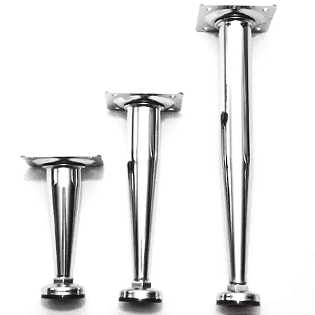 Pé Cônico Regulável 12cm CAAD – Aço Resistente e Design Moderno