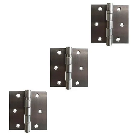 Dobradiça 3.1/2 x 3" com Rolamento Aço Inox - Alta Durabilidade