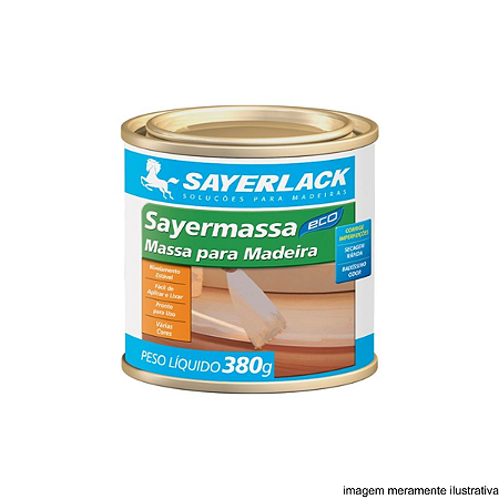 Massa Sayerlack para Madeira Pinus 380g - Reparos e Acabamento Perfeito