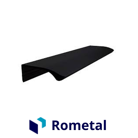 Puxador Rometal Luna RM-414 150mm Preto Fosco