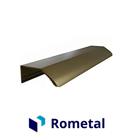 Puxador Rometal Aria RM-388 100mm Champagne 1001 para Móveis