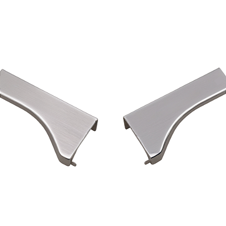 Ponteira 183 S7018 Cromado Rometal para Perfil Puxador RM-183