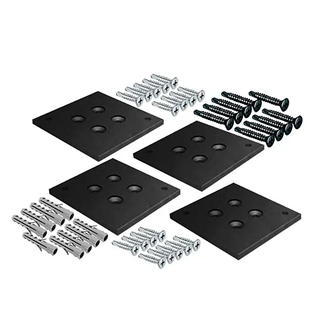 Kit Acessório Perfil Link Rometal Fixação Parede/teto C/4 Preto