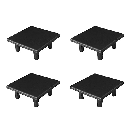 Kit Acessório Perfil Link Rometal Tampa Acabamento C/4 Preto