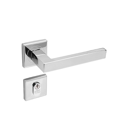 Fechadura Externa La Fonte 455 Inox Polido – ST2 55mm com Roseta 347