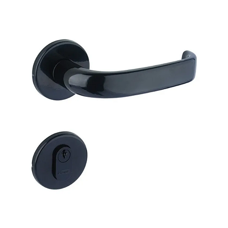 Fechadura Interna La Fonte 6236 Preto Fosco – ST2 55mm com Roseta Oval