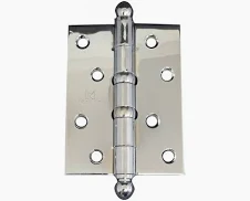 Dobradiça La Fonte 485 4x3 – Aço Cromado Brilhante