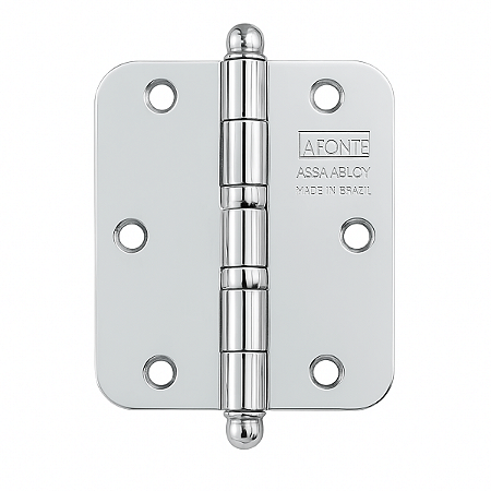 Dobradiça Redonda La Fonte 85 – 3 5x3″ R15 Cromado Brilhante