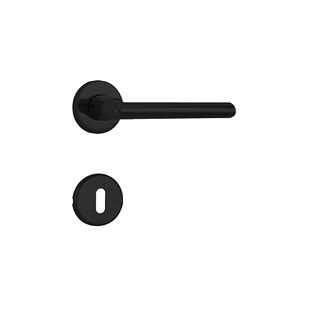 Fechadura La Fonte 6521 Interna – Preto Fosco com Roseta Redonda