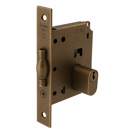 Fechadura La Fonte 378 Rolete Antique Brass – Sem Roseta