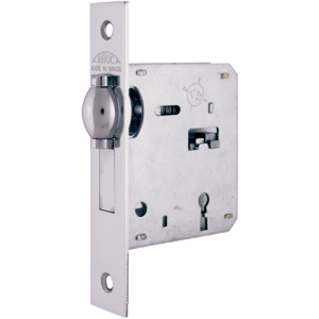 Fechadura Arouca Trinco Rolete Interna com Roseta Abaulada – Inox Escovado (081)